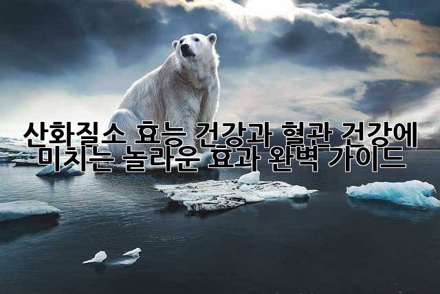 산화질소 효능: 건강과 혈관 건강에 미치는 놀라운 효과 완벽 가이드