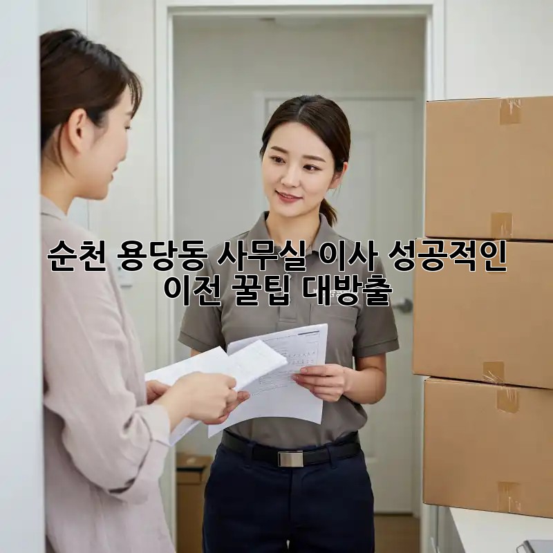 순천 용당동 사무실 이사, 성공적인 이전 꿀팁 대방출! 🏢🚚