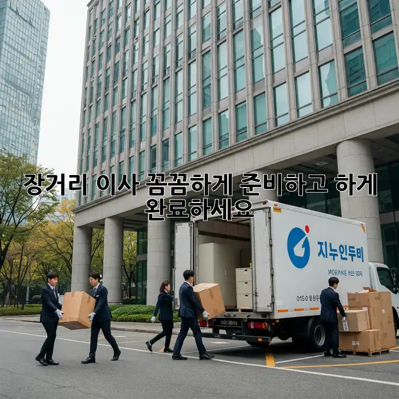 장거리 이사, 꼼꼼하게 준비하고 轻松하게 완료하세요!