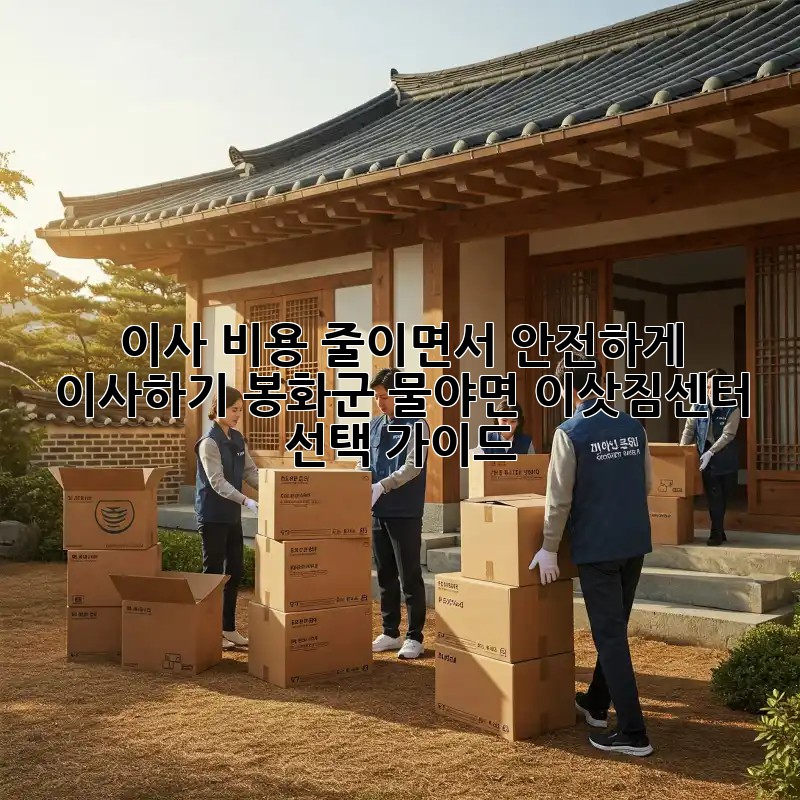 이사 비용 줄이면서 안전하게 이사하기: 봉화군 물야면 이삿짐센터 선택 가이드