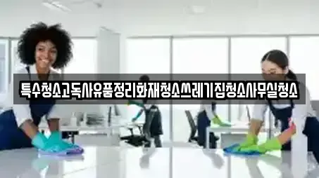 특수청소고독사유품정리화재청소쓰레기집청소사무실청소