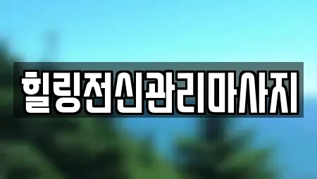 힐링전신관리마사지