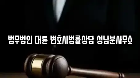 법무법인 대륜 변호사법률상담 성남분사무소