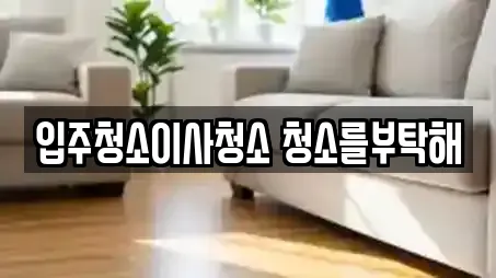 입주청소이사청소 청소를부탁해