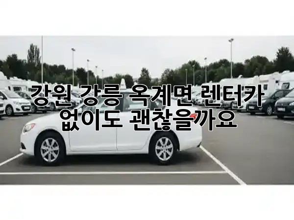 강원 강릉 옥계면, 렌터카 없이도 괜찮을까요? 🚗💨