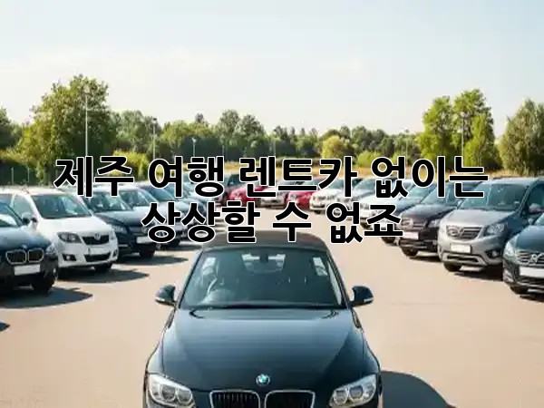 제주 여행, 렌트카 없이는 상상할 수 없죠? 🚗🏝️