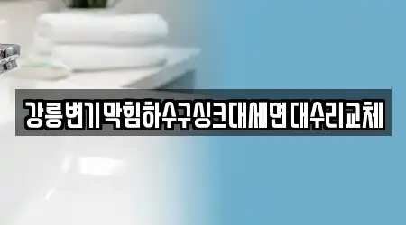 강릉변기막힘하수구싱크대세면대수리교체