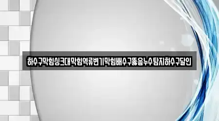 하수구막힘싱크대막힘역류변기막힘배수구뚫음누수탐지하수구달인