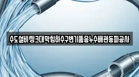 수도설비씽크대막힘하수구변기뚫음누수배관동파공사
