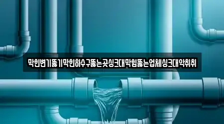 막힌변기뚫기막힌하수구뚫는곳싱크대막힘뚫는업체싱크대악취취