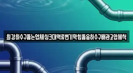 최강하수구뚫는업체싱크대역류변기막힘뚫음하수구배관고압세척