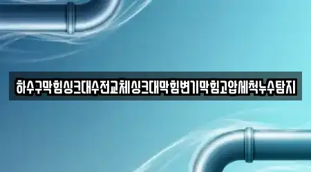 하수구막힘싱크대수전교체싱크대막힘변기막힘고압세척누수탐지