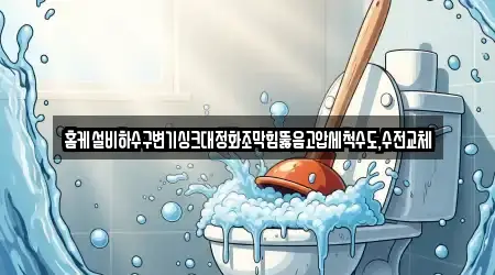 홈케설비하수구변기싱크대정화조막힘뚫음고압세척수도,수전교체