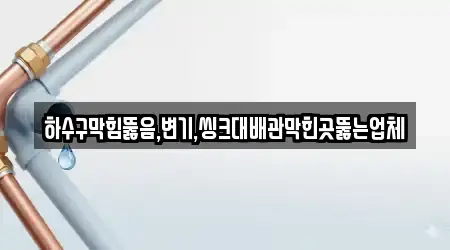 하수구막힘뚫음,변기,씽크대배관막힌곳뚫는업체