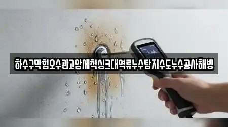 하수구막힘오수관고압세척싱크대역류누수탐지수도누수공사해빙