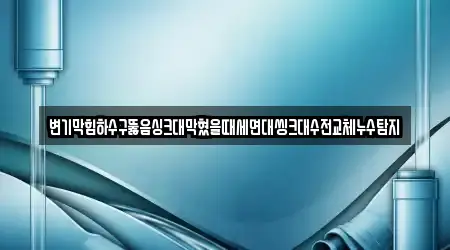 변기막힘하수구뚫음싱크대막혔을때세면대씽크대수전교체누수탐지