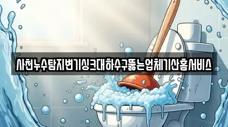 사천누수탐지변기싱크대하수구뚫는업체기산홈서비스