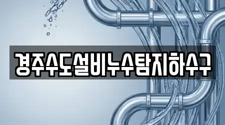 경주수도설비누수탐지하수구