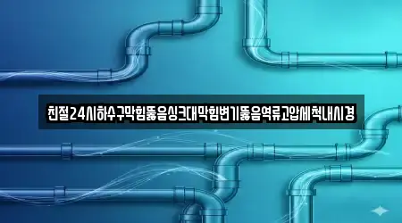 친절24시하수구막힘뚫음싱크대막힘변기뚫음역류고압세척내시경