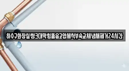 하수구화장실씽크대막힘뚫음고압세척부속교체냄새제거24시간