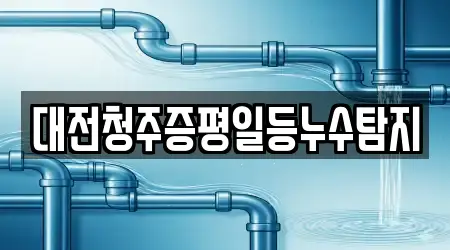 대전청주증평일등누수탐지