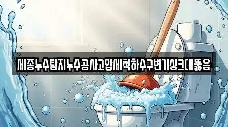 세종누수탐지누수공사고압세척하수구변기싱크대뚫음