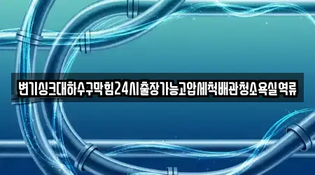 변기싱크대하수구막힘24시출장가능고압세척배관청소욕실역류