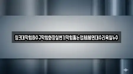 싱크대막힘하수구막힘화장실변기막힘뚫는업체세면대수리욕실누수