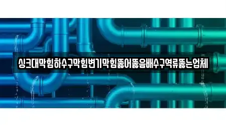 싱크대막힘하수구막힘변기막힘뚫어뚫음배수구역류뚫는업체
