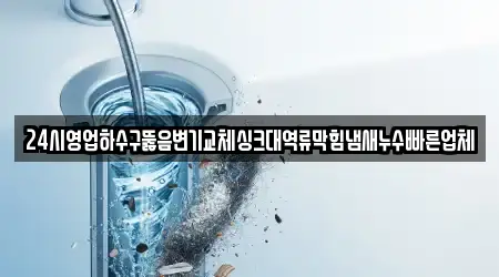 24시영업하수구뚫음변기교체싱크대역류막힘냄새누수빠른업체
