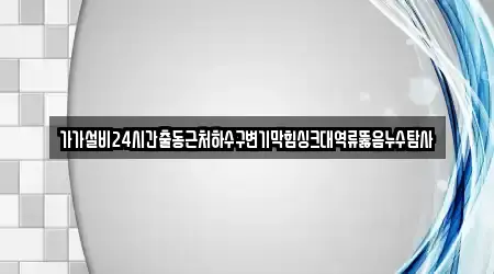 가가설비24시간출동근처하수구변기막힘싱크대역류뚫음누수탐사