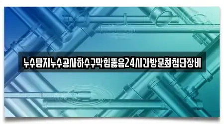 누수탐지누수공사하수구막힘뚫음24시간방문최첨단장비