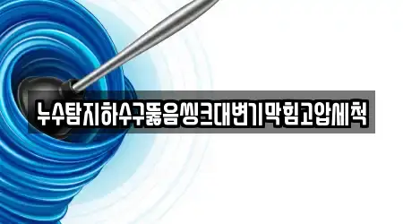 누수탐지하수구뚫음씽크대변기막힘고압세척