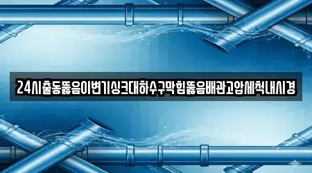 24시출동뚫음이변기싱크대하수구막힘뚫음배관고압세척내시경