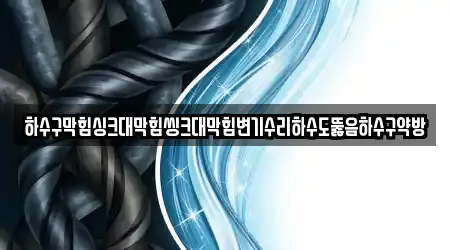 하수구막힘싱크대막힘씽크대막힘변기수리하수도뚫음하수구약방