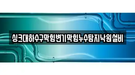싱크대하수구막힘변기막힘누수탐지낙원설비