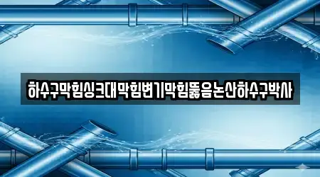 하수구막힘싱크대막힘변기막힘뚫음논산하수구박사