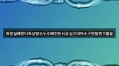 화장실베란다옥상방수누수페인트시공싱크대하수구막힘변기뚫음