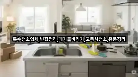 특수청소업체,빈집정리,폐기물버리기,고독사청소,유품정리