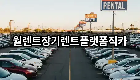 적성면 장기렌트카 1곳 한 번에 정리
