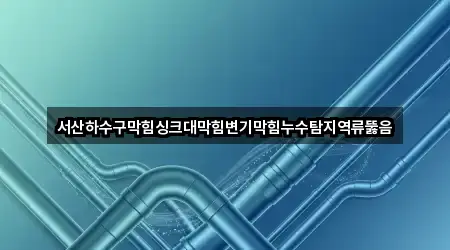 퀵 가이드 충남 서산 석림동 배수구 뚫음 3곳