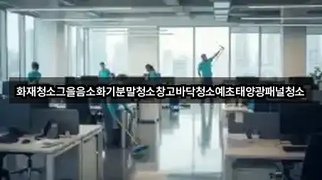 화재청소그을음소화기분말청소창고바닥청소예초태양광패널청소