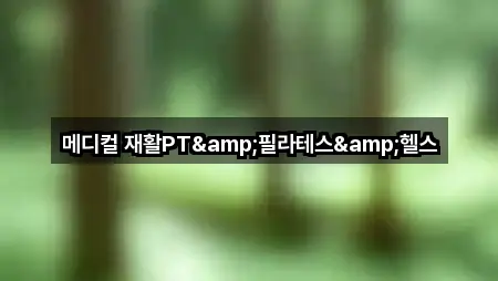 메디컬 재활PT&필라테스&헬스