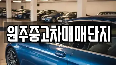 강원특별자치도 중고차 전문 원주중고차매매단지