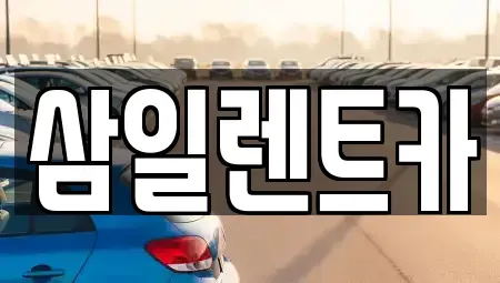경남 창원시 진해구 안골동 렌트카 전문 삼일렌트카