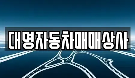 경북 경주시 충효동 중고차매매 전문 대명자동차매매상사