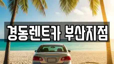 부산 동래구 안락동 단기렌트카 전문 경동렌트카 부산지점