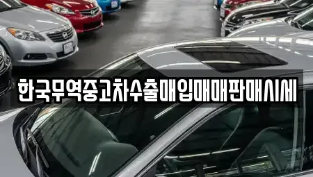 부산 영도구 중고차매매 전문 한국무역중고차수출매입매매판매시세