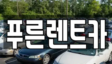 서울 동작구 상도1동 렌트카 전문 푸른렌트카