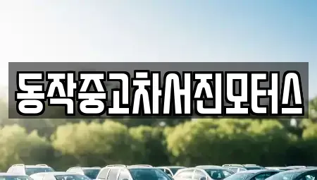 서울 동작구 상도1동 중고차 전문 동작중고차서진모터스